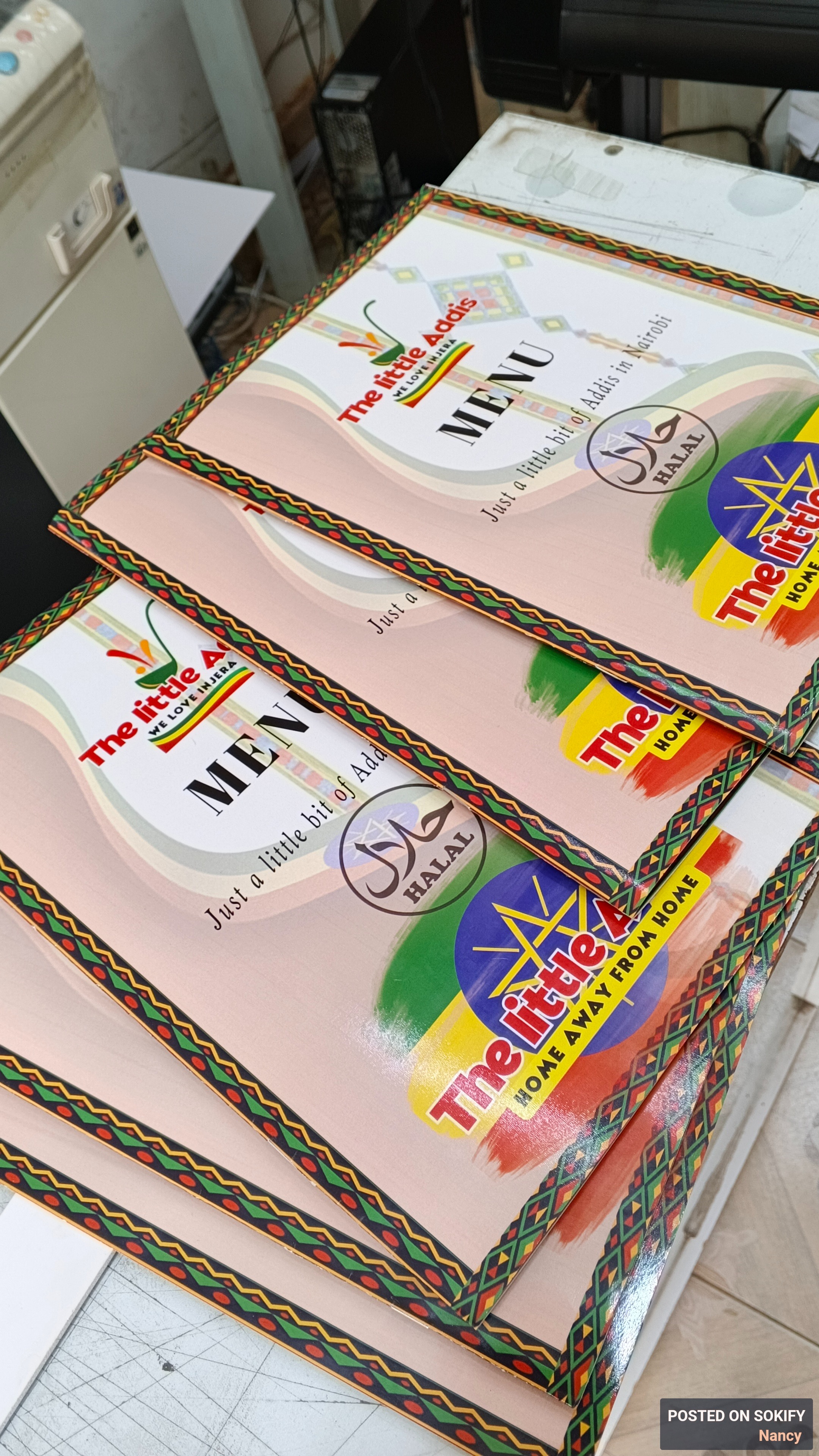 Menu printing