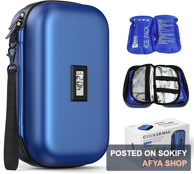 Insulin Cooler Travel Case - Portable Diabetic Medicine Organizer Bag with Ice Packs Kenya